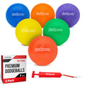 GoSports Inflatable Dodgeballs - Choose 5 Inch or 7 Inch No Sting Balls - Set of 6 Includes Ball Pump & Mesh Bag