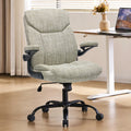 Fmolat Ergonomic Home Office Chair Fabric Comfy Computer Chair, Mint Green, 19.7"W x 19.5"D x 39"-42"H